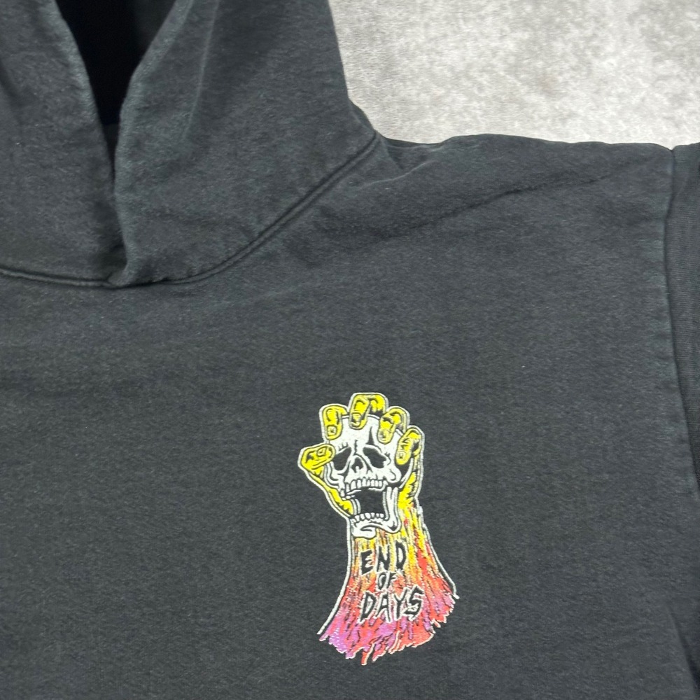 Warren Lotas End of Days Reaper Graphic Hoodie Black Mens XL Y2K Streetwear Rare - Picture 2 of 7